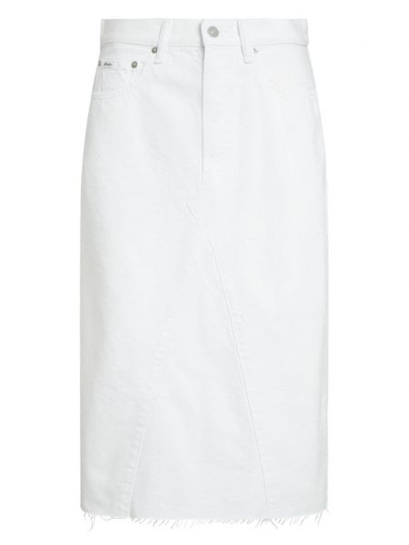 Usnjena polo majica z vezenjem s karirastim vzorcem Polo Ralph Lauren