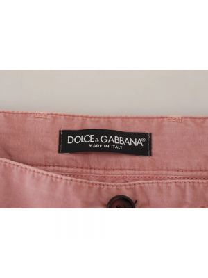 Szorty bawełniane Dolce And Gabbana różowe