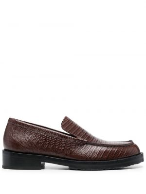Nahast loafer-kingad By Far pruun