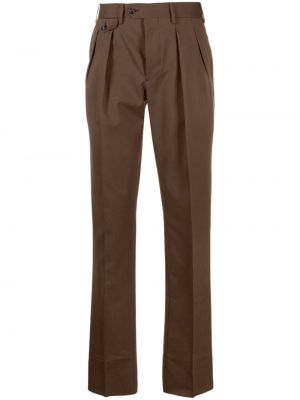 Spodnie plisowane Lardini brązowe