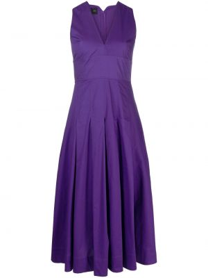 Памучна рокля с v-образно деколте Pinko виолетово