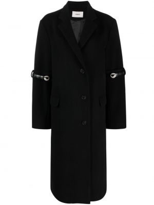 Παλτό με αγκράφα Coperni μαύρο
