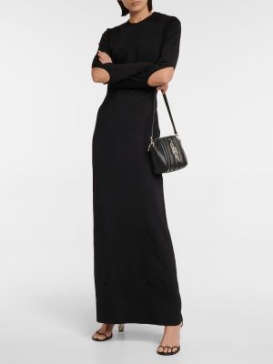 Sukienka długa z dżerseju Givenchy czarna
