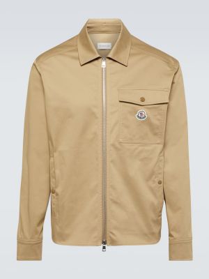 Pamučna jakna Moncler smeđa
