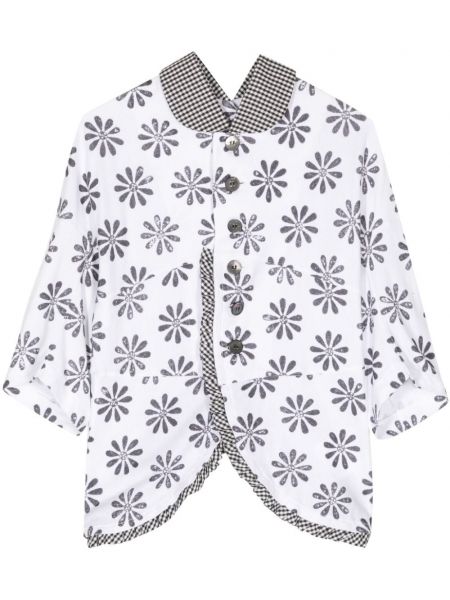 Bluzka bawełniana w kwiatki z nadrukiem Comme Des Garçons Tao