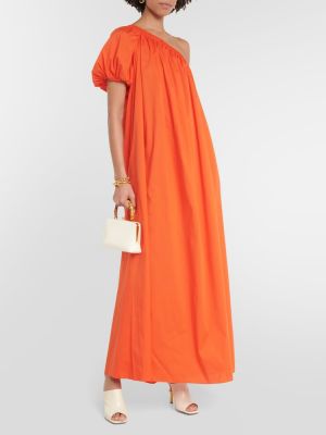 Pamut midi ruha Diane Von Furstenberg narancsszínű