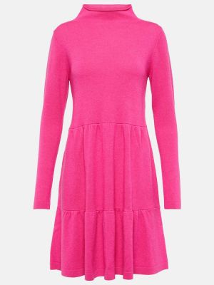 Mini vestido de lana de cachemir con estampado de cachemira Jardin Des Orangers rosa