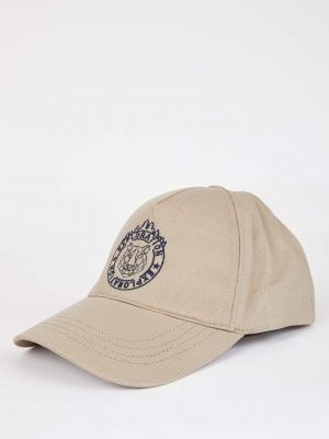 Medvilninis siuvinėtas kepurė su snapeliu Defacto