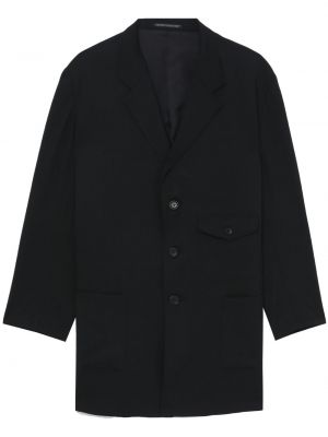 Вълнено палто с копчета Yohji Yamamoto черно