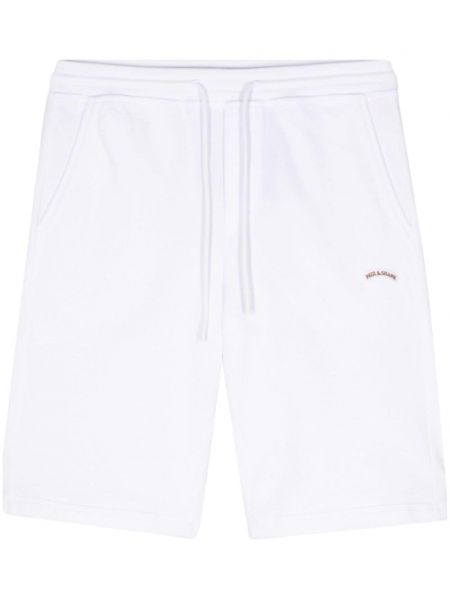 Shorts brodeés en coton Paul & Shark blanc