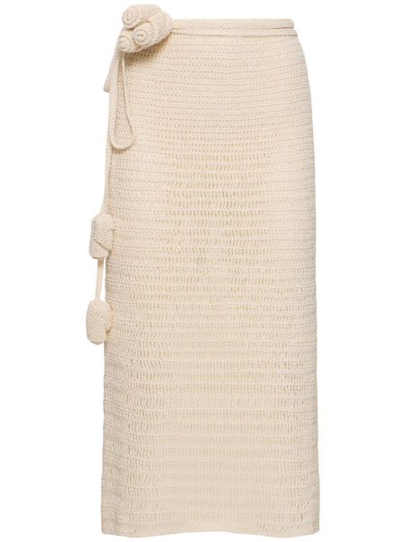 Falda de algodón Magda Butrym beige