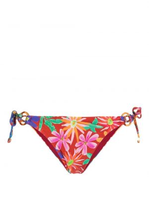 Bikini s cvetličnim vzorcem s potiskom Patbo rdeča