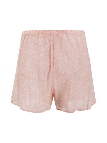 Pantalones cortos con perlas de flores con estampado La Perla rosa