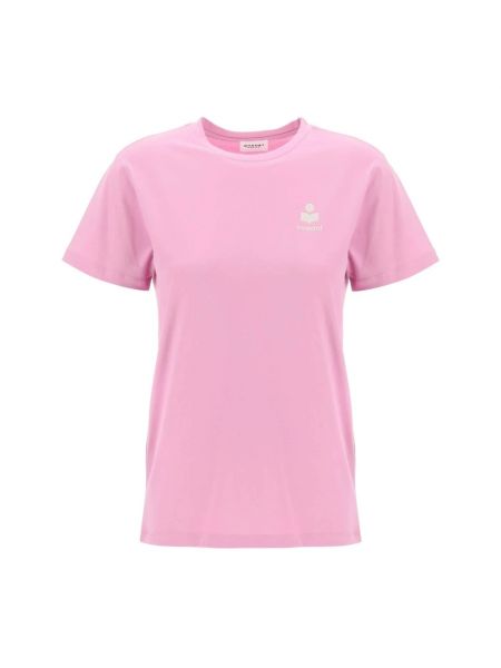 Koszulka bawełniana Isabel Marant Etoile różowa