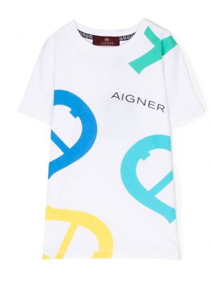 T-shirt för tjejer Aigner Kids vit