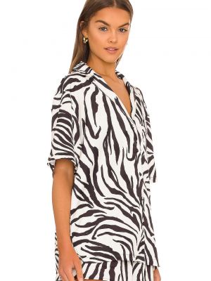 Рубашка на пуговицах с принтом зебра Afrm