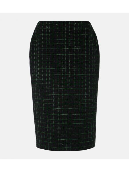 Tweed midi nederdel Elie Saab sort