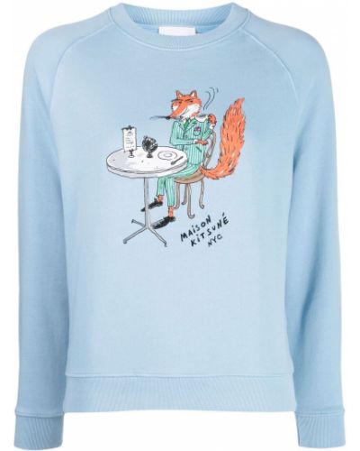 Sweatshirt Maison Kitsuné blå