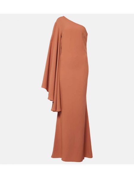 Robe longue en crêpe Taller Marmo orange