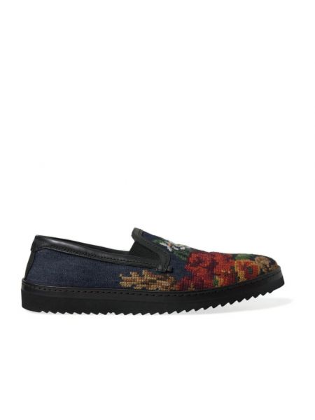Loafers w kwiatki Dolce And Gabbana
