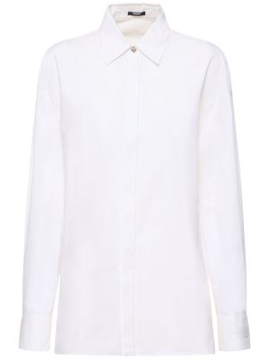 Camicia di cotone Versace bianco