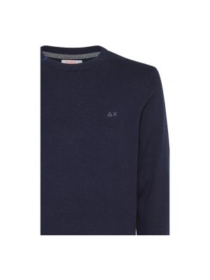 Dzianinowy sweter Sun68 niebieski