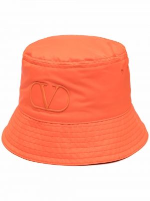 Pomarańczowa czapka Valentino Garavani