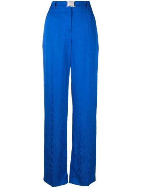 Jedwabne spodnie Boutique Moschino niebieskie