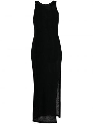 Πλεκτή αμάνικη μάξι φόρεμα Tom Ford μαύρο