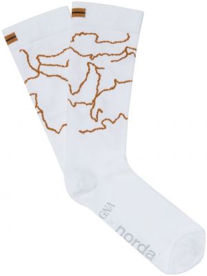 Чорапи с принт Zegna бяло