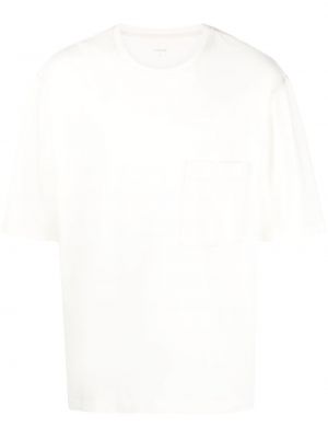 Памучна тениска с джобове Lemaire бяло