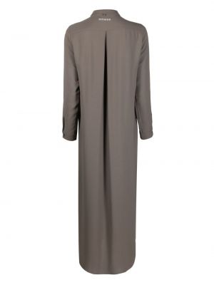 Kleid mit schleife mit geknöpfter Société Anonyme grau