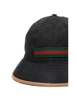 Haftowana czapka Gucci czarna