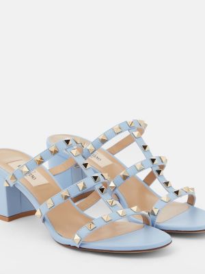 Kožené sandále Valentino Garavani modrá