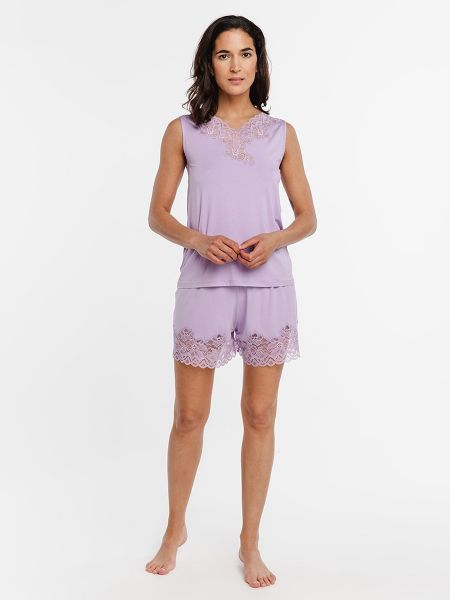 Pijama de encaje Coemi violeta