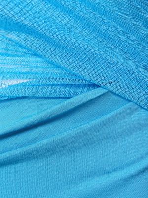 Asymetrické midi šaty Christopher Esber modré