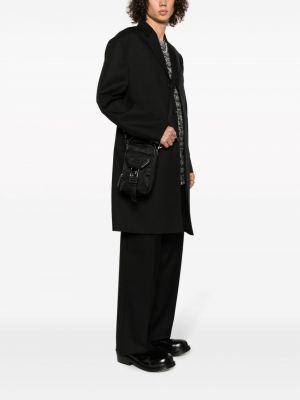 Sac bandoulière en jacquard Versace noir