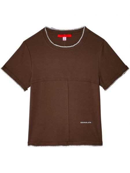 Marškinėliai Eckhaus Latta ruda
