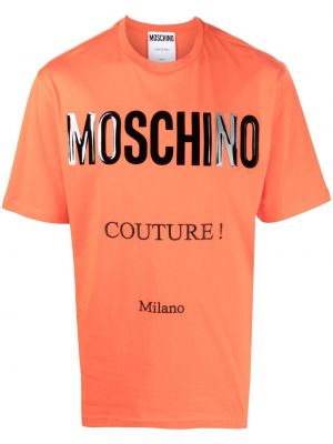 Trykt t-skjorte Moschino oransje