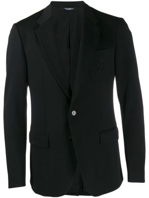 Slank lang blazer Dolce & Gabbana svart