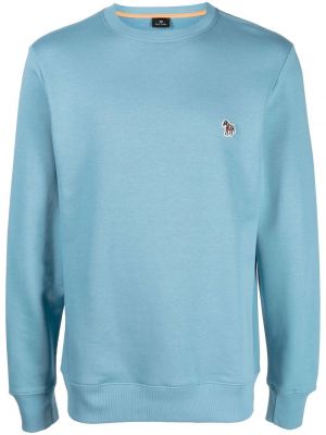 Sweatshirt aus baumwoll mit zebra-muster Ps Paul Smith blau