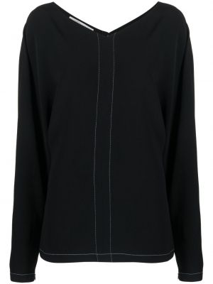 Блуза с v-образно деколте Stella Mccartney черно