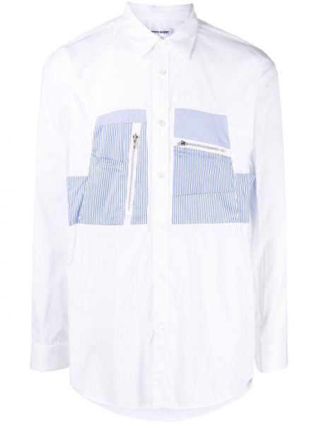 Stripete zip skjorte Comme Des Garcons Shirt hvit