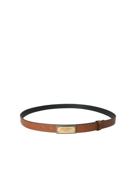 Cinturón de cuero Dolce & Gabbana marrón