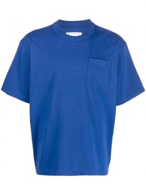Памучна тениска Sacai синьо