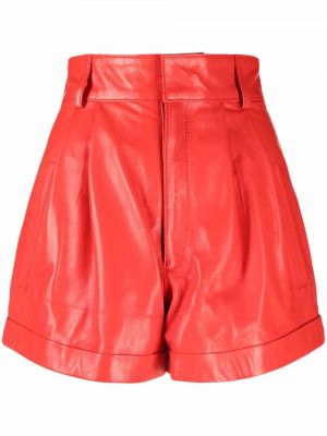 Leder shorts ausgestellt Manokhi rot