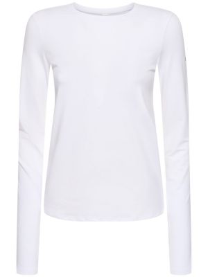 Тениска с дълъг ръкав Alo Yoga бяло