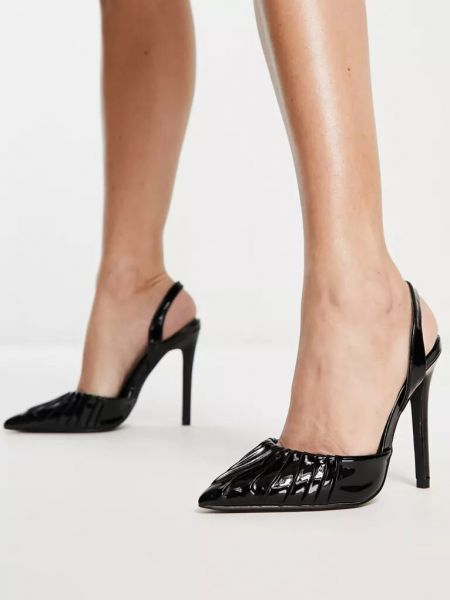 Лаковые туфли на каблуке Glamorous черные