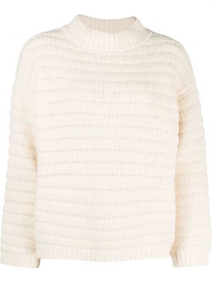 Пуловер от мерино вълна Loulou Studio бяло