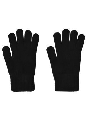 Черные перчатки Yves Salomon